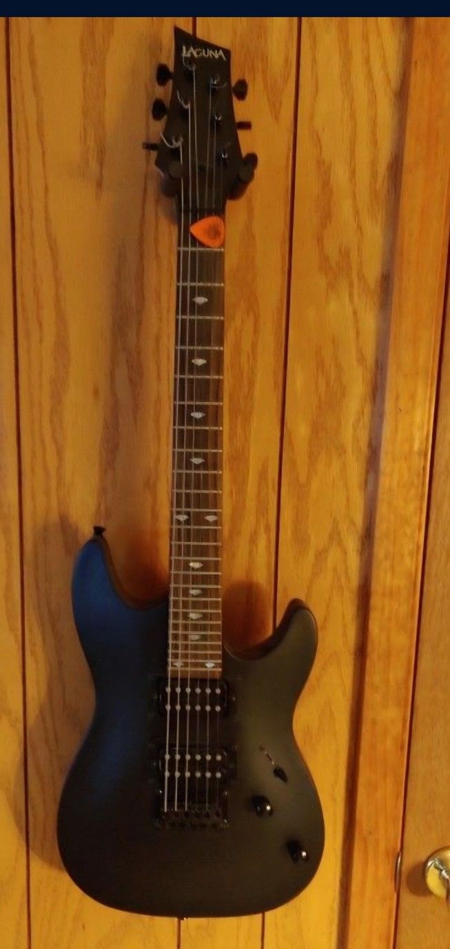 Laguna LE50 Short Scale Electric Guitar Satin Black Humbuckers