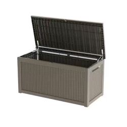 260 Gal. Gray Outdoor Resin Waterproof Deck Box with Lockable  lid $170