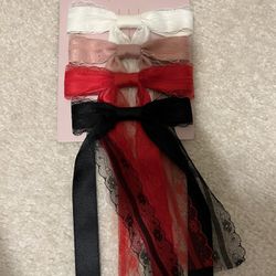 Girls Hair Bow Clips - 4 Pack - New 