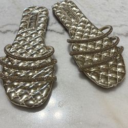 Gold sandals $10