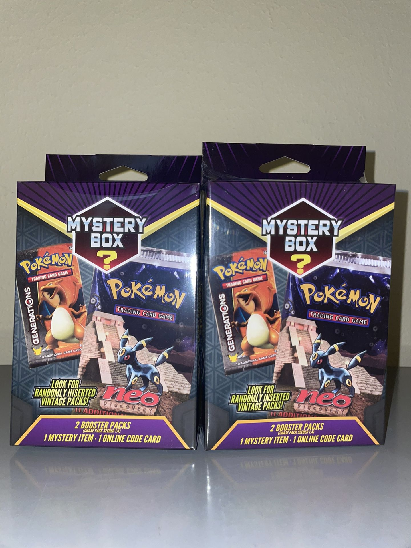 Pokemon Walmart Exclusive Mystery Hanger Box Vintage Packs Seeded 1:4! Factory Sealed