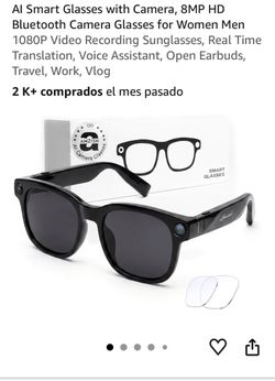 Gafas Inteligentes AMZISH con Cámara y Asistente IA