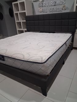King size bed frame with matress...     i xab delivery for extra fee