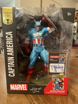 Marvel Captain America McFarlane Gold Label Autograph Series Figure – Brand New, Signed, Sealed Box