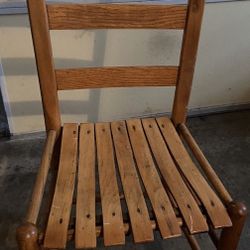 2 Solid Oak Wood Chairs