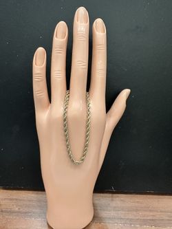 Gorgeous 10 carat yellow gold twist rope chain bracelet 1.5 g