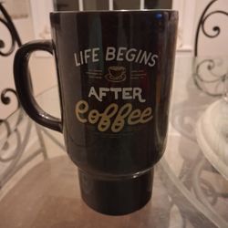2  LIFE BEGINS AFTER COFFEE...CAR MUGs