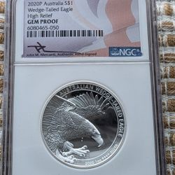 2020 Wedge Tail Eagle High Relief Proof