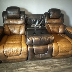 Leather Sofa Set