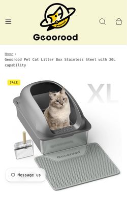 Geoorood Stainless Steel Cat Litter Box