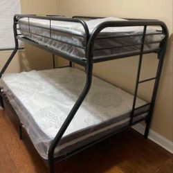 Twin Over Full Bunk Bed With Mattress Included // Litera Nueva CAMAROTE Con Colchon Nuevo Incluido 