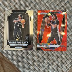 Stephon Castle Red Ice Prizm And Emergent Rookie Cards ROY
