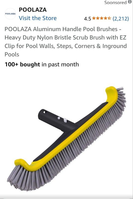 New In 📦. POOL SCRUBBING BRUSH . 👀 SEE ALL PHOTO'S.  CASH PICKUP ONLY 