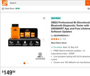 GEARWRENCH OBD2 Bluetooth Diagnostic Tester
