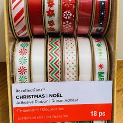Christmas Ribbon 18-Piece Pack