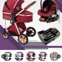 Baby Luxurious Stroller With Car Seat New