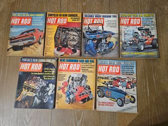Vintage 1969 HOT ROD Magazine Lot of 7 Chevy Z/28, Hemi Charger, L-88 Corvette, Bonneville Speed