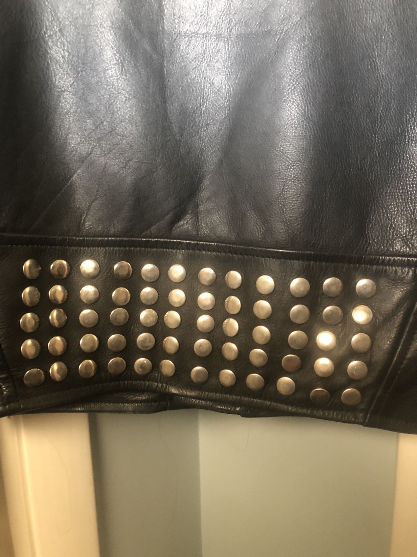 Biker Studded Leather Jacket