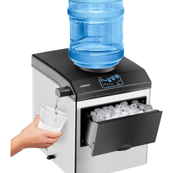 2 in 1 Countertop Ice Maker Built-in Water Dispenser