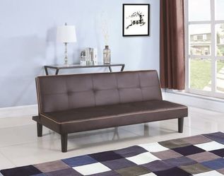 sofa futon ottoman grey, black or espresso faux leather 60x38