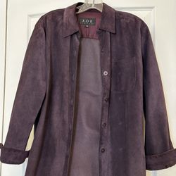 Women’s Suede Jacket In Deep Plum 