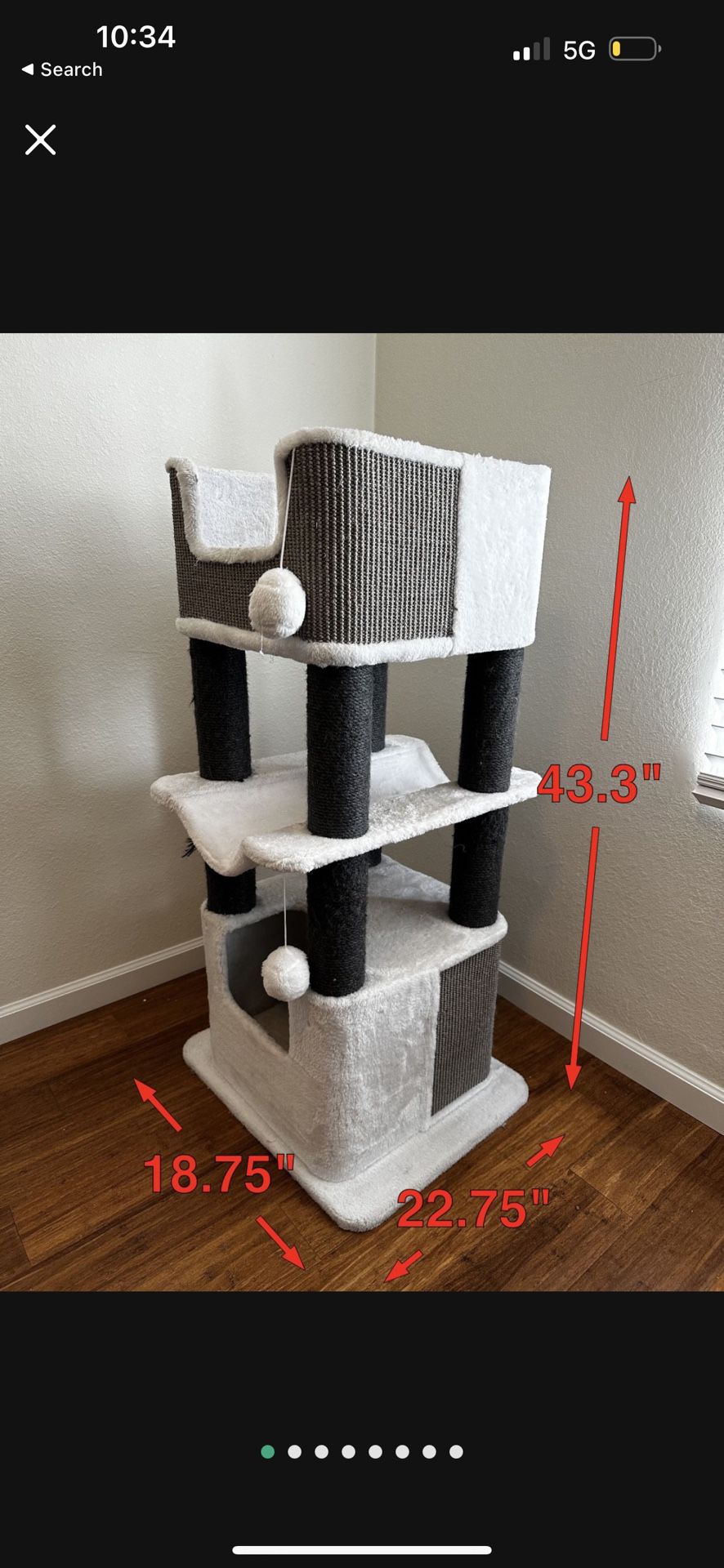 TRIXIE Lucano 43.3-in Plush Tower Cat Scratching Post for Sale in Chula  Vista, CA OfferUp