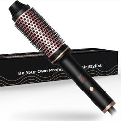 Thermal Brush-Blowout brushs,10 Temperatures LCD Display Upgrade to 400°F 1.5 in Heated Round-Brush Curling Iron Heated Ceramic Tourmaline Ionic Comb 