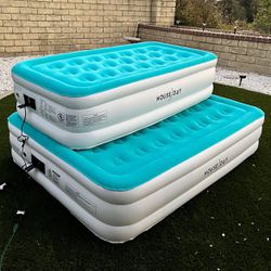 New In Box $35 For Twin $45 For Queen Size 18 Inch Tall Inflatable Air Bed Mattress  Built-in Electric Pump 550 Lbs Capacity 