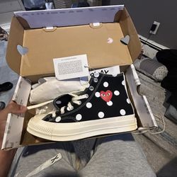 Comee Des Garcons PLAY x Converse Unisex Chuck Taylor High Top Sneakers