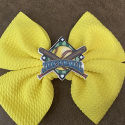 Softball Hair Bow 