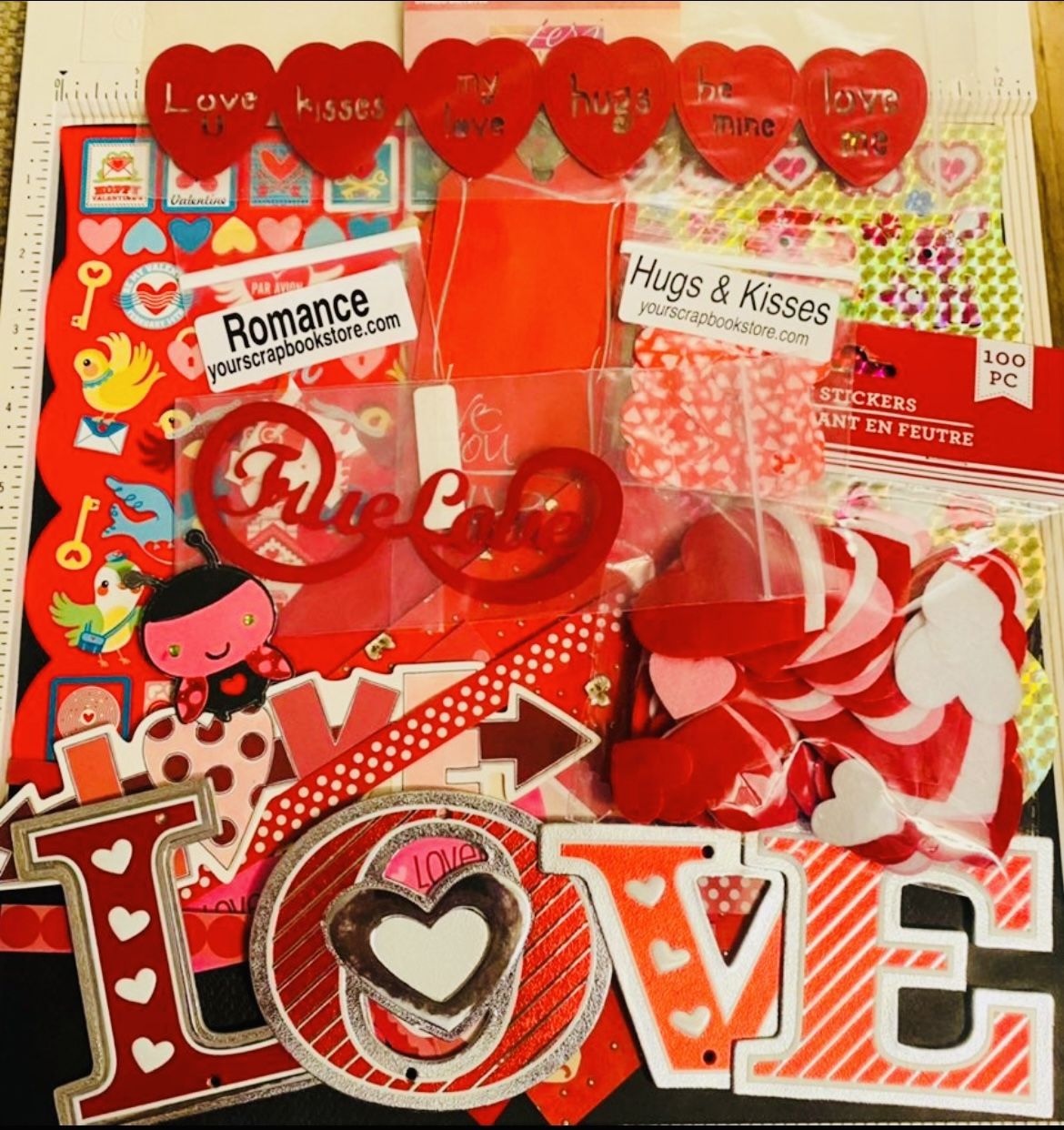 Valentines Day/ Love Scrapbooking & Card Making Lot