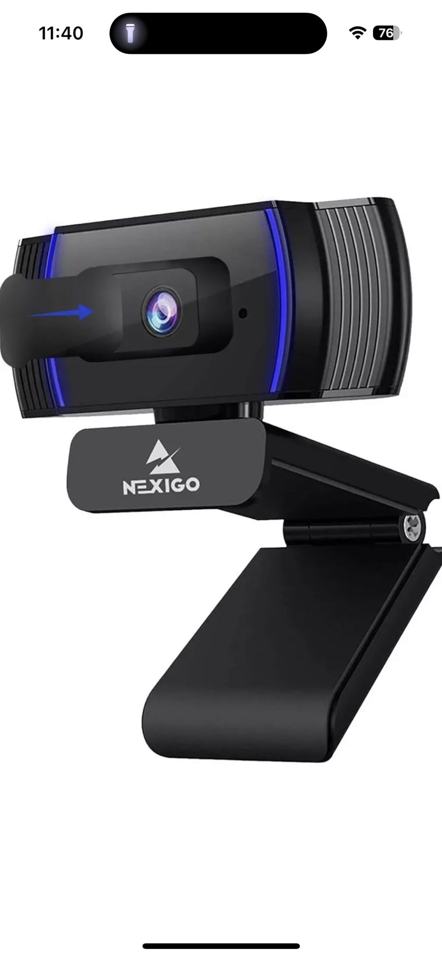 N930AF Webcam with Microphone for Desktop, Autofocus, Webcam for Laptop, Computer