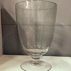 Hand Blown Thick Glass Floral Vase 10" Tall