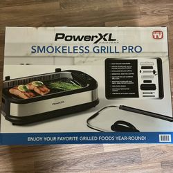 PowerXL Smokeless Grill with Tempered Glass Lid and Turbo Speed Smoke