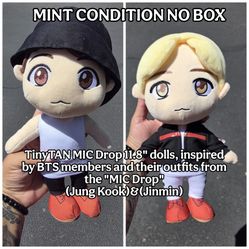 TinyTAN MIC Drop 11.8" dolls, inspired by BTS members and their outfits from the "MIC Drop" 