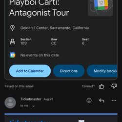 Playboi Carti Concert Ticket
