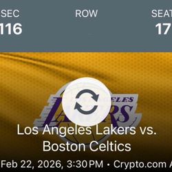 Los Angeles Lakers Vs Boston Celtics Tickets 
