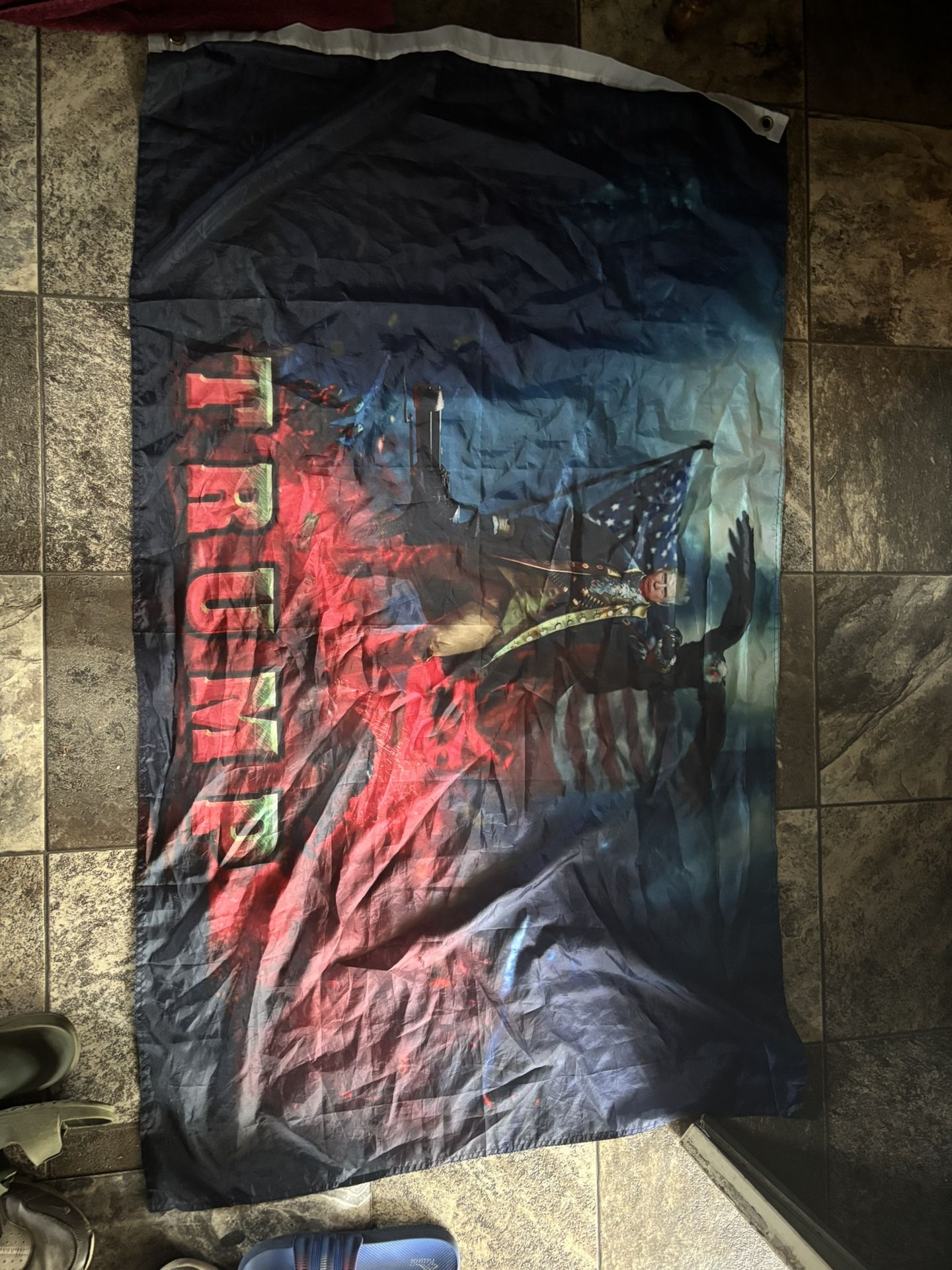 Huge Trump Flag Never Use Unique Design