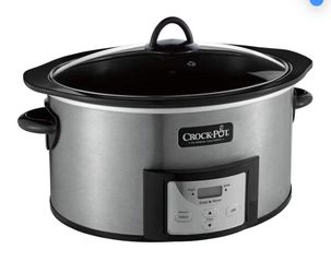 Crock-Pot SCCPVI600-S 6-Quart Programmable Oval Slow Cooker with Stove-Top Browning Stainless Finish