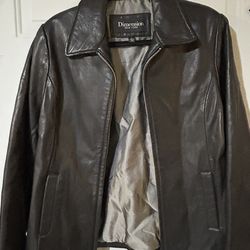 Dimension New York Ladies Black Leather Jacket