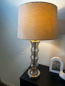 Silver glass lamp