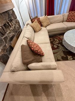 Beige sectional couch RC Willey
