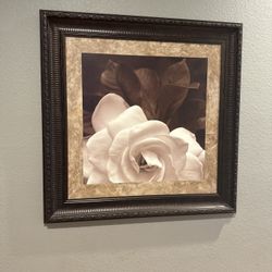 Elegant Framed Floral Wall Art – 3’2” x 3’1”