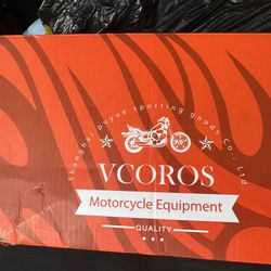 VCOROS F-02 Fiberglass Shell  Motorcycle Helmet DOT -  Size M