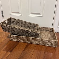 Two Basket Trays Bins Containers Storage 
