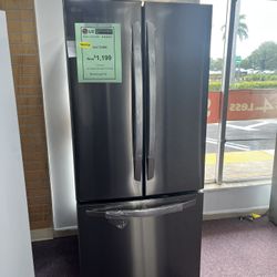 Refrigerator, LG Open Box 30” W 3 Door Fridge 