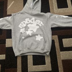 Gray beluga spider hoodie