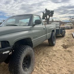 1998 Dodge Ram 2500 4x4 Selling With Trailer Included In Price 