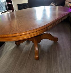Wooden dining table
