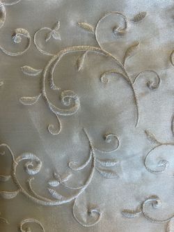 Satin Embroidered Curtains 96” x 50” Set of 4